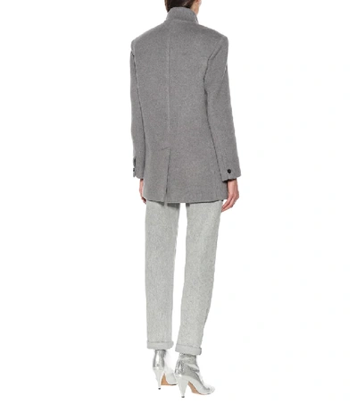 Shop Isabel Marant Felicie Wool And Cashmere Jacket In Grey