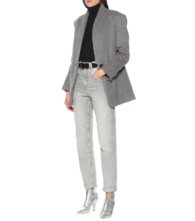Shop Isabel Marant Felicie Wool And Cashmere Jacket In Grey