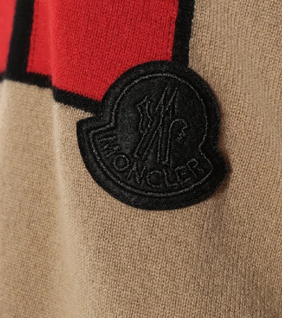 Shop Moncler Wool And Cashmere Sweater In Beige