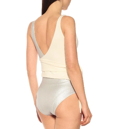 Shop Lisa Marie Fernandez Dree Louise Swimsuit In Silver