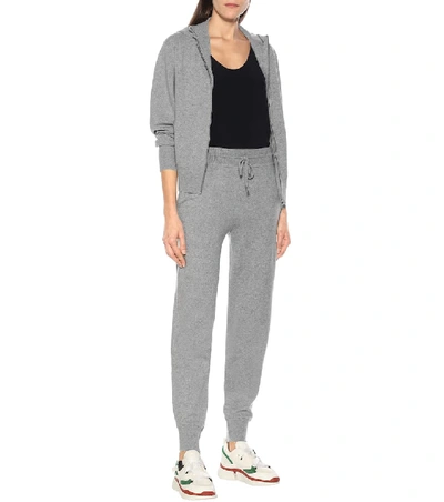 Shop Chloé Cashmere-blend Trackpants In Grey