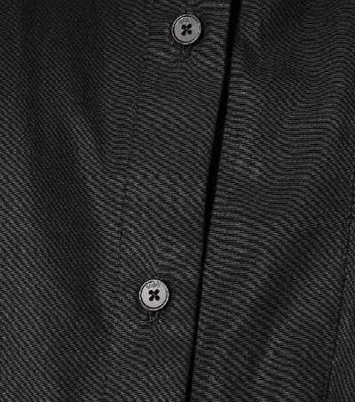 Shop Tod's Cotton-poplin Shirt In Black