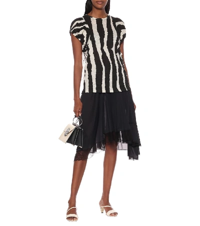 Shop Proenza Schouler Zebra-print Cotton Top In Black