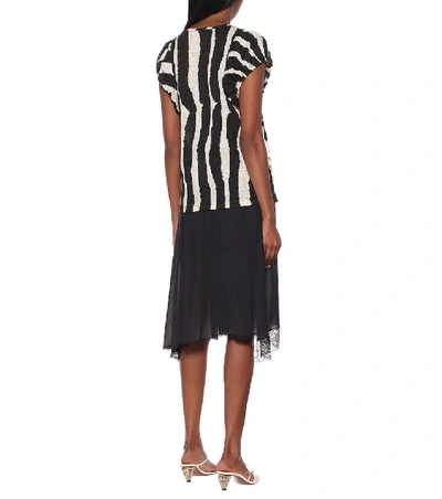 Shop Proenza Schouler Zebra-print Cotton Top In Black