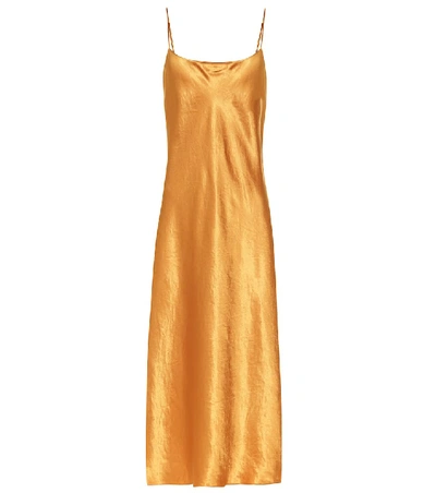 Shop Vince Satin Slip Dress In Orange