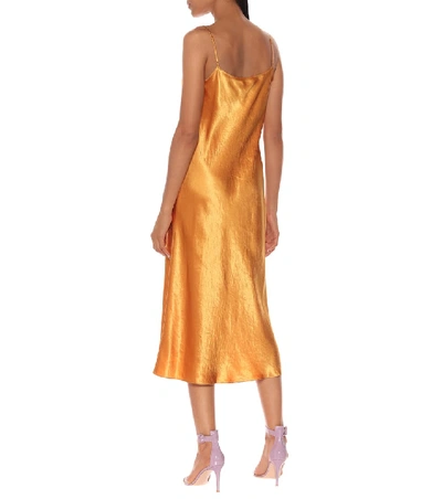 Shop Vince Satin Slip Dress In Orange