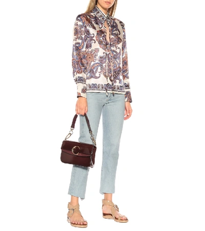 Shop Chloé Printed Satin Shirt In Multicoloured