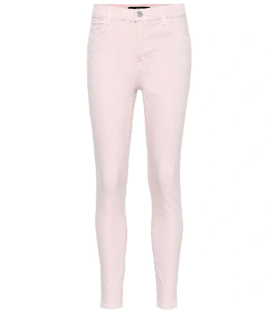 Shop J Brand Alana High-rise Skinny Jeans In Pink
