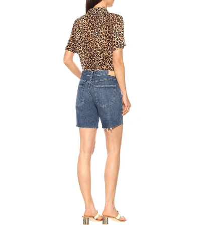 Citizen Of Humanity Marlow Distressed Denim Shorts In Blue