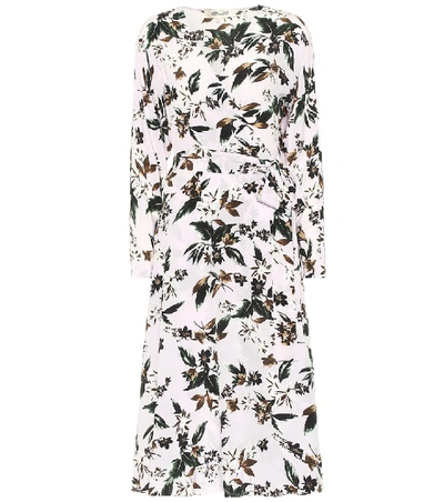 Shop Diane Von Furstenberg Elle Floral Silk Wrap Midi Dress In Pink