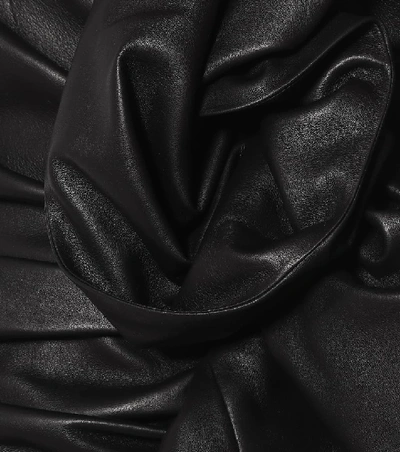 Shop Alexandre Vauthier Strapless Leather Minidress In Black