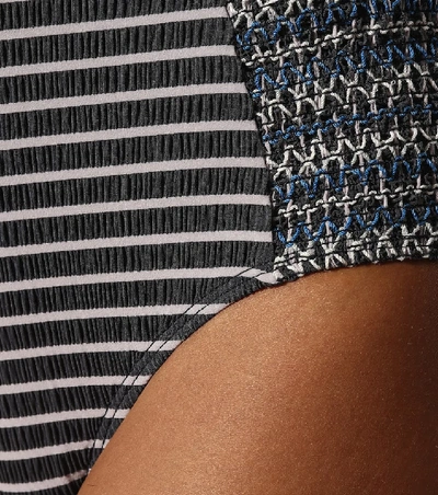 Shop Jonathan Simkhai High-waisted Striped Bikini Bottoms In Blue