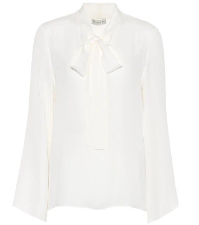 Shop Etro Silk Georgette Blouse In White