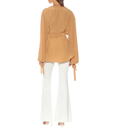 Shop Stella Mccartney Silk Blouse In Beige