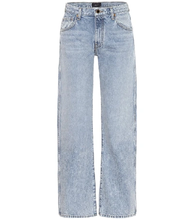 Shop Khaite Kerrie Straight-leg Jeans In Blue