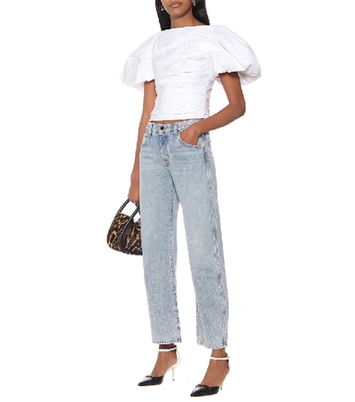 Shop Khaite Kerrie Straight-leg Jeans In Blue