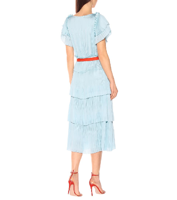 dvf sasha pleated dress