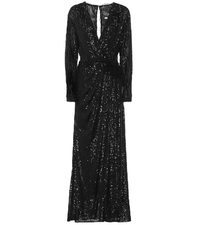Shop Jonathan Simkhai Sequined Gown In Black