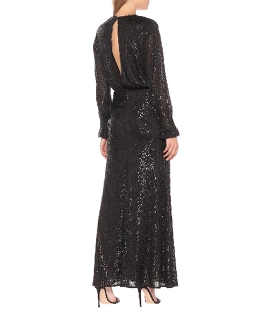 Shop Jonathan Simkhai Sequined Gown In Black