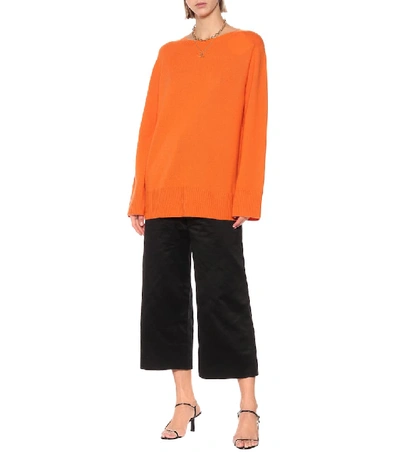 Shop The Row Sibel Wool And Cashmere Sweater In Orange