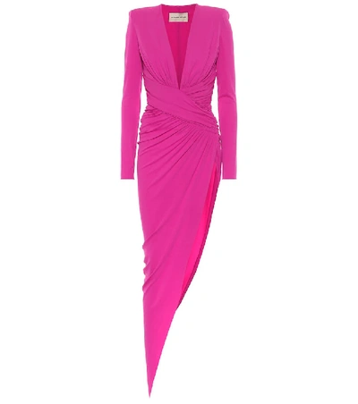 Shop Alexandre Vauthier Asymmetric Stretch-jersey Gown In Pink