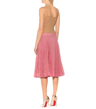 Shop Calvin Klein 205w39nyc Pleated Midi Skirt In Pink