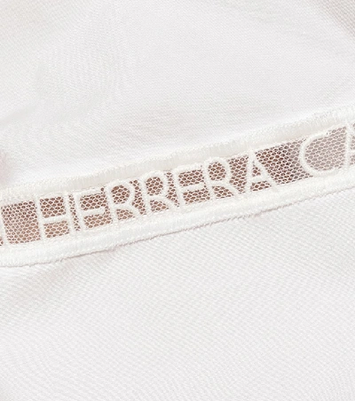 Shop Carolina Herrera Stretch-cotton Shirt In White