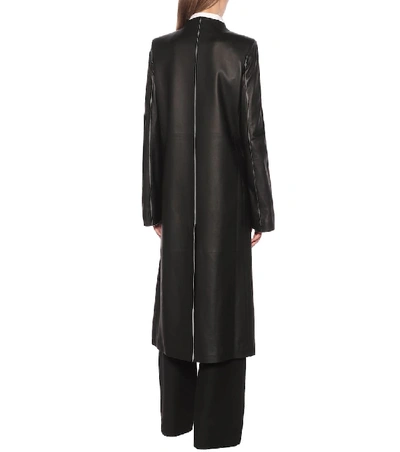 Shop The Row Marion Leather Coat In Black