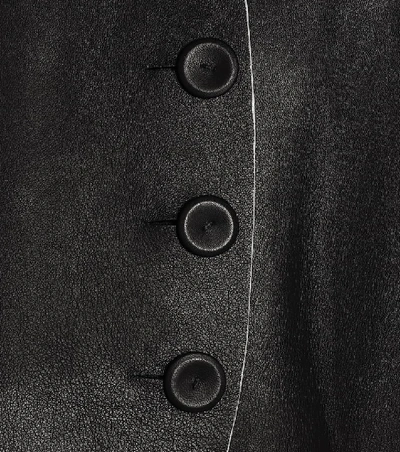 Shop The Row Marion Leather Coat In Black