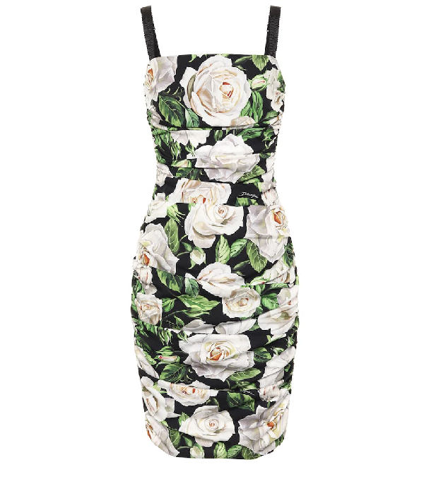 dolce and gabbana black floral dress