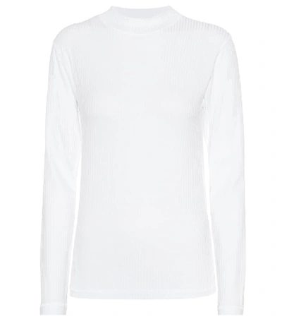 Shop Eytys Toni Ribbed-knit Top In White