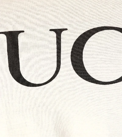 Shop Gucci Logo-printed Cotton T-shirt In White