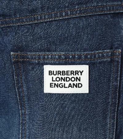 Shop Burberry High-rise Straight Jeans In Blue
