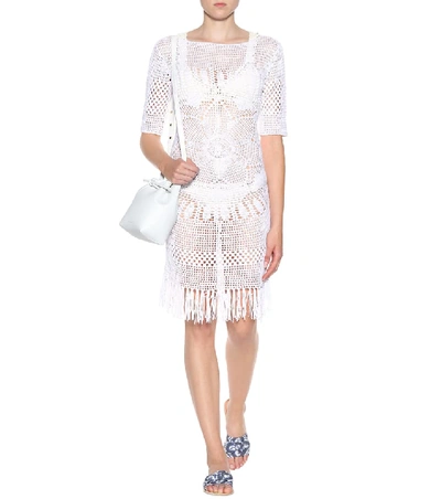 Shop Melissa Odabash Melissa Knitted Cotton Dress In White