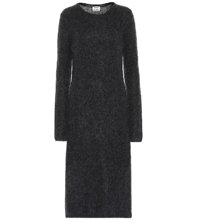 Shop Acne Studios Wool And Mohair-blend Dress In Grey