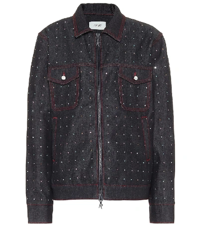 Shop Kirin Embellished Denim Jacket In Blue