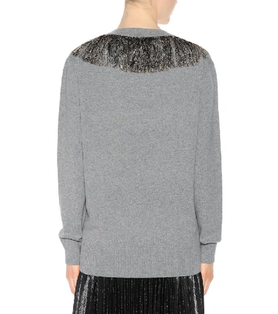 Shop Christopher Kane Wool And Cashmere Sweater In Grey