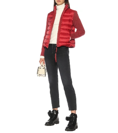 Shop Moncler Wool And Down Jacket In Red