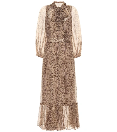 Shop Zimmermann Espionage Leopard-print Dress In Brown