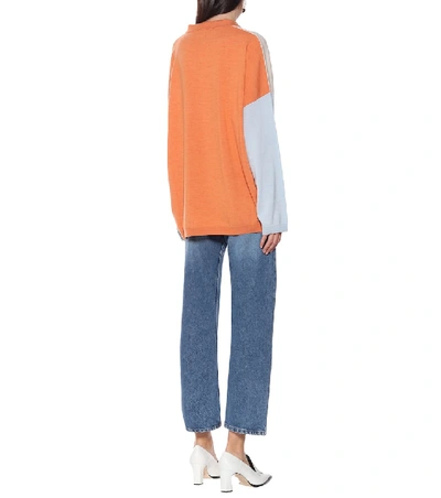 Shop Loewe High-rise Wide-leg Jeans In Blue