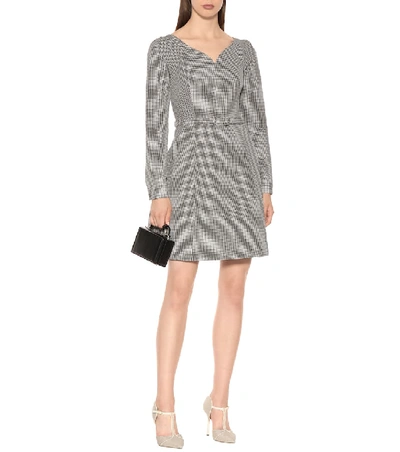 Shop Co Houndstooth Minidress In Black