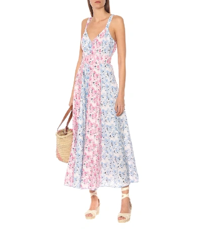 Shop Gül Hürgel Floral Linen Dress In Pink