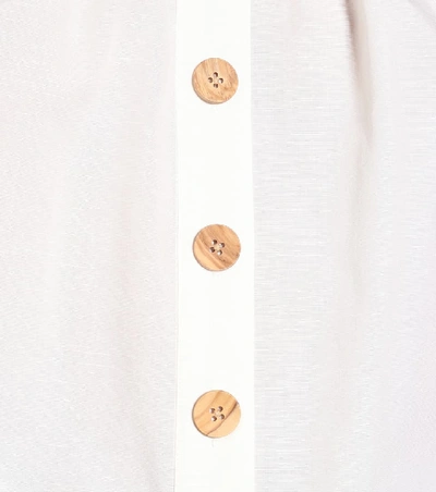 Shop Monse Cotton And Linen Shirt In White