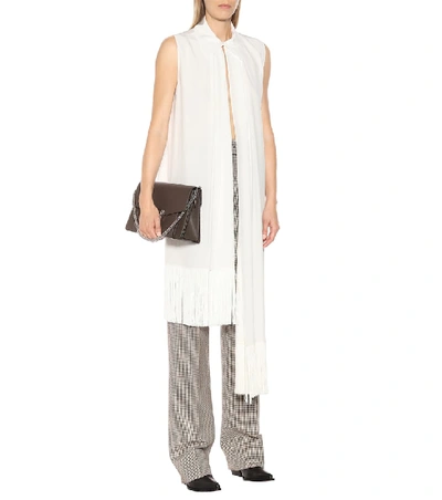 Shop Givenchy Assymetrical Silk Blouse In White