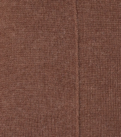 Shop Chloé Wool And Alpaca-blend Dress In Brown