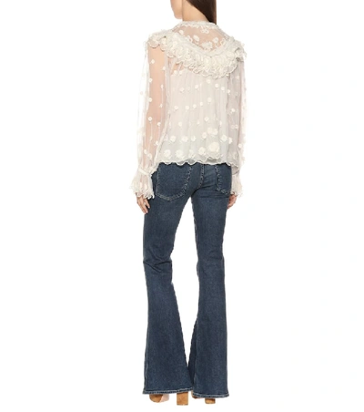 Shop Ulla Johnson Lucien Embroidered Blouse In White