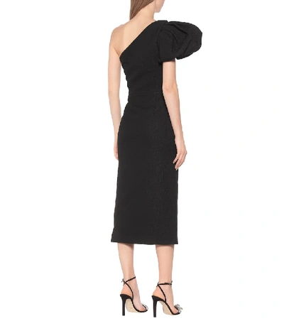 Shop Rebecca Vallance Natalia Jacquard Midi Dress In Black