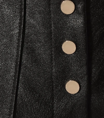 Shop Stella Mccartney Faux Leather High-rise Shorts In Black