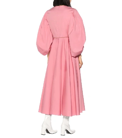 Shop Roksanda Fife Cotton-poplin Dress In Pink