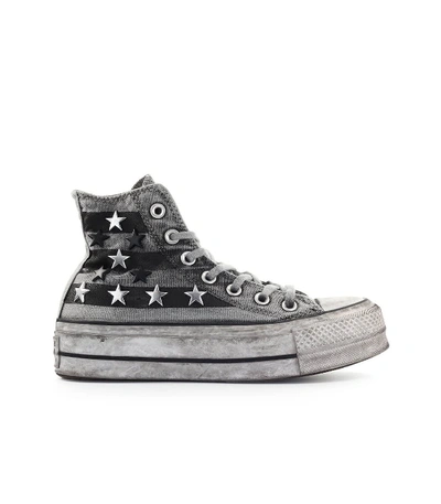 Shop Converse Vintage Star Studs Chuck Taylor All Star Sneaker In White / Silver (white)